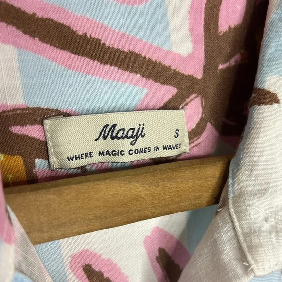 Maaji Anthropologie Seashore Fest Blake Novelty Print Beach Resort Wear Coverup - Picture 9 of 15